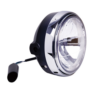 Faro Delantero de Repuesto para Motocicleta CB400, Anillo Electrochapado y Lente de Cristal Transparente, 6V/12V, Estilo Retro, Carcasa de Hierro JY-21M6 - Product Image 1