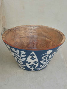 Bol de service en bois artisanal avec motif Meena, décoratif, pour fruits et bonbons, présentation de table, cadeau de festival, design moderne - Product Image 2
