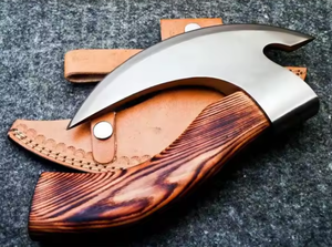 High Quality Industrial Custom Hand Forged Stainless Steel Viking Pizza <b>Axe</b> PRESTIGE BLADES 1 Year Warranty <b>Camping</b> Survival - Product Image 3