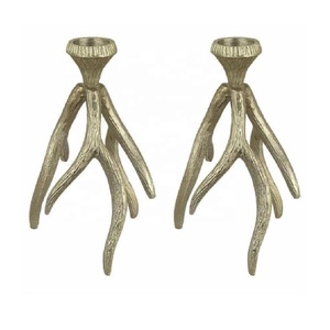 Vàng gạc taper người giữ ngọn nến cơ sở nhôm kính thanh lịch giọng trung tâm phòng khách bàn ăn Bàn cà phê lễ hội - Product Image 4