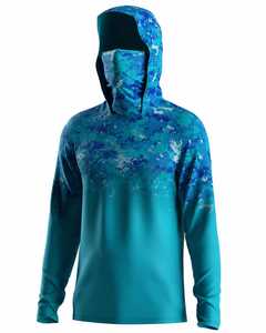 Sweat-shirt unisexe camouflage à capuche avec fermeture éclair, manches longues, imperméable, séchage rapide, sportif, coupe classique, en polyester tricoté, pour l'hiver - Product Image 1