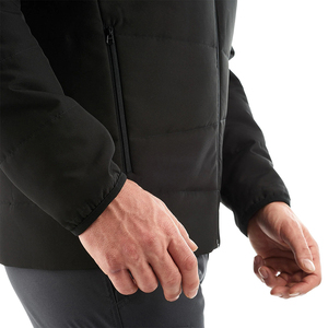 Customizable Stand Collar Patchwork Puffer <b>Jackets</b> for <b>Men</b> Winter Casual Embroidered Zipper Front - Product Image 4