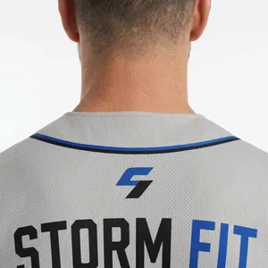 Maillot de baseball personnalisé imprimé pour homme, manches courtes, sublimation, anti-transpiration, antibactérien, coupe classique, toutes saisons, vêtements d'équipe - Product Image 6