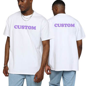 Custom <b>White</b> Cotton Bamboo Jersey O-Neck <b>Short</b> <b>Sleeve</b> Casual Heat-Transfer Breathable Anti-Wrinkle Oversized Regular T-<b>shirt</b> <b>Men</b> - Product Image 1