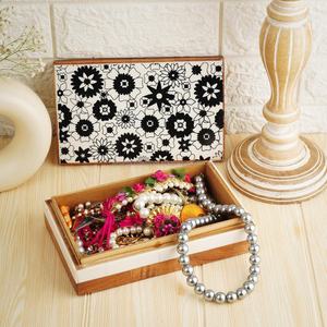 ตกแต่งเรซิ่นหัตถกรรมกล่องเก็บพิมพ์เครื่องประดับสําหรับโต๊ะเครื่องแป้ง Elegant สไตล์ประดิษฐ์ตกแต่งบ้านหรือสํานักงาน - Product Image 2