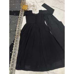 Robe et pantalon de soirée pour femmes de designer avec un bel ensemble Dupatta - Product Image 4