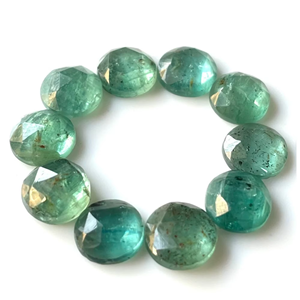 Pierre précieuse kyanite verte naturelle, pierre kyanite ronde facettée, pierre précieuse non montée pour la création de bijoux - Product Image 3