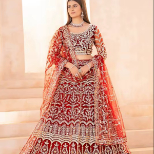 Ramdev Trading Lehenga Choli traditionnel indien, richement brodé, pour occasions spéciales, en matériaux recyclés, aux couleurs vives, toutes saisons - Product Image 1