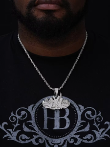 Broken Heart Iced Out Pendant Hip Hop Pendant 925 Silver Custom VVS Moissanite Pendant Rapper Initial Charms Pendant For Gifts - Product Image 5