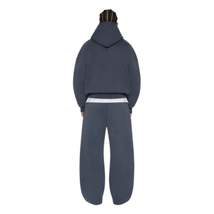 Ensemble survêtement homme oversize et ample, style streetwear et loungewear, 500 GSM, coupe décontractée, sweat à capuche zippé et pantalon de survêtement, style hiver - Product Image 3