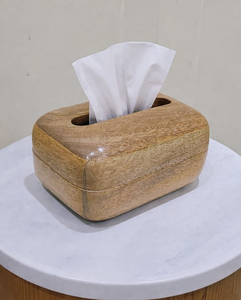 Porta pañuelos de madera de acacia artesanal, decorativo para mesa de comedor, hecho a mano, de alta calidad. - Product Image 6