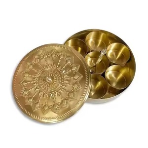 Metal <b>Spice</b> <b>Box</b> with Decorative Lid Kitchen Masala Storage Container <b>Spice</b> Organizer for Home Cooking Dining Table Restaurant - Product Image 1