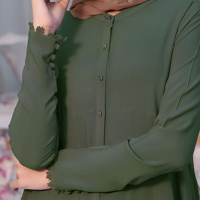 Nouvelle Abaya brodée grande taille pour femmes, vêtements islamiques, tissu uni respirant et léger, longueur midi, prêt à porter avec hijab