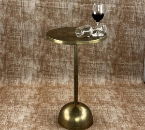 โต๊ะบาร์อะลูมิเนียมหล่อคุณภาพสูง หน้าโต๊ะกลมเรียบ ฐานทรงโดมเพรียวบาง มั่นคงแข็งแรง ดีไซน์หรูหราทันสมัย - Product Image 2