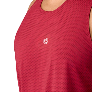 Camiseta Deportiva sin Mangas para Hombre, Color Rojo, Transpirable, Ajustada, para Entrenamiento, Fitness, Deportes, OEM, al por Mayor - Product Image 5