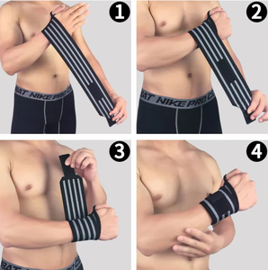 Bandes de soutien élastiques haute résistance pour les poignets avec coutures renforcées pour une performance sûre et sécurisée lors de la musculation - Product Image 4