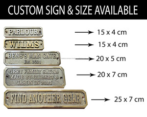 Placa de latón personalizada con texto personalizado para el hogar o la oficina Placa de nombre de latón grabado para puerta o pared, diseño personalizable - Product Image 2