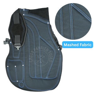 Tabliers de fermeur de chevaux robustes avec ceinture à boucle en acier inoxydable, tissu en maille ventilée, rangement pour couteaux et aimant à clous - Product Image 5