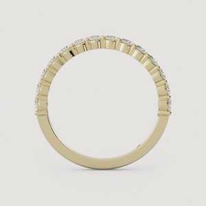 Oval Lab Grown <b>Diamond</b> Wedding Bands Minimalist Solitaire Bridal Half Eternity Stacking <b>Rings</b> For Women Wholesale 14k Solid Gold - Product Image 4