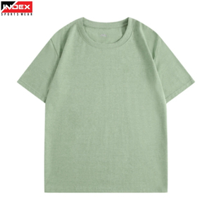 Camiseta de Manga Corta para Hombre INDEX, Color Verde Claro, Cuello Redondo, Corte Regular, Informal, de Algodón Tejido, Color Sólido, Transpirable - Product Image 1