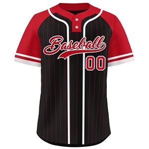 Maillot de baseball prêt pour le jeu, en microfibre de polyester, motif dégradé, illustration personnalisée, extensible, en sergé. - Product Image 3