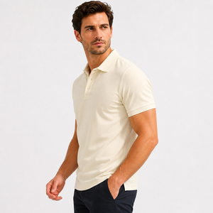 Polo homme premium conçu pour un style décontracté et sportif, tissu léger, texture douce, idéal pour l'été, confortable à porter. - Product Image 2