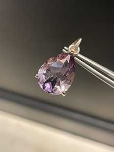 Pendentif en améthyste, pendentif en argent sterling, pierre de naissance de février, bijoux pour femmes, pendentif en forme de larme, cadeau pour elle, élégant et tendance - Product Image 6