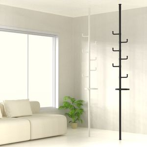 Asta di Tensione Regolabile Fai-da-te da Pavimento a Soffitto, Organizer con Vassoi di Nuovo Stile per Stendibiancheria e Appendiabiti - Product Image 6