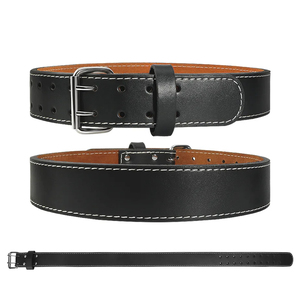 Ceinture de musculation en cuir avec boucle réglable pour l'entraînement en force, soutien lombaire unisexe - Product Image 1