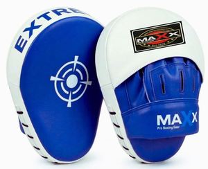 Cibles de frappe MAXX bleues et blanches en EVA et cuir PU – Équipement d'entraînement souple et durable pour MMA et Muay Thai - Product Image 1