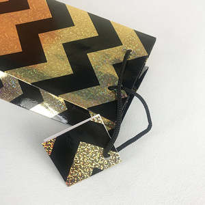 Bolsa de Papel Holográfica Personalizada con Logotipo para Botellas de Vino, Bolsa de Regalo de Lujo para una Sola Botella de Licor - Product Image 6