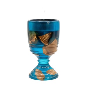 Blue Resin Olive Wood <b>Incense</b> Burner Ash Catcher Handmade Bakhoor <b>Holder</b> Arabic Style Oud <b>Aromatherapy</b> <b>Diffuser</b> Custom Gift Item - Product Image 2