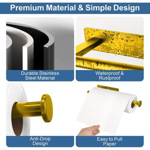 Portarotolo da Parete Adesivo Migliorato, Design Anti-Piegatura per Cucina, Bagno, Versione per Armadietto RV - Product Image 3