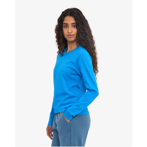 Camiseta de Manga Larga para Mujer, 100% Algodón Suave, Corte Regular, Cuello Redondo, Bloques de Color, Estilo Casual, para Otoño - Product Image 3