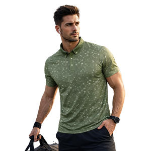 Camiseta de Golf Personalizada Transpirable de Jersey, Spandex y Poliéster para Hombre con Logotipo Impreso, Estilo Japonés, Manga Corta - Product Image 1