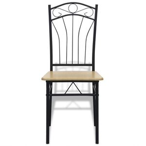 4 pz sedie da pranzo MDF marrone chiaro - Product Image 3