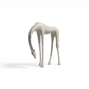 Escultura Moderna de Jirafa Alargada, Figura de Animal de Poliresina, Decoración Decorativa para Mesa, Hogar u Oficina - Product Image 2