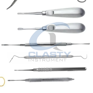 Juego de Instrumentos Quirúrgicos Dentales de Acero Inoxidable con Empuñadura Manual Moleteada, Clase I, Certificado CE, Herramientas Dentales Veterinarias CLASTY - Product Image 3