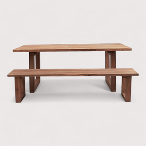 Minimalist Design Style Set of <b>Tables</b> and Chairs with Teak Wooden Frame Material for Home Furniture Decoration - Product Image 3