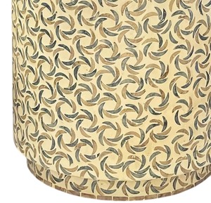 Spiral Shell Whirl <b>Mosaic</b> Cylinder Side <b>Table</b> Stools Mother of Pearl Elegant Handcrafted Wooden Stool Shell Pattern - Product Image 3
