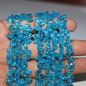 Cuentas de Apatita Neón Facetadas en Forma de Pera de Calidad AAA, 6mm, 8 Pulgadas, Piedras Preciosas Naturales para la Fabricación de Joyería - Product Image 1