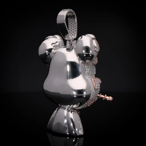 จี้การ์ตูนแบบกำหนดเองจากผู้ผลิต ประดับเพชรโมอิสซาไนต์ VVS1 เงินแท้ 925 รับรองโดย GRA เครื่องประดับฮิปฮอปสำหรับผู้ค้าปลีก - Product Image 3