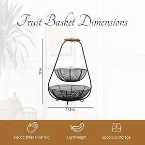 Panier de rangement contemporain en métal noir, organisateur de placard élégant - Product Image 5