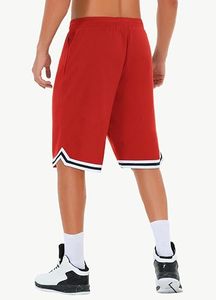 Shorts Bermuda Homme Rouge en Spandex/Coton Respirant avec Cordon de Serrage, Taille Élastique, Séchage Rapide, Décontracté, avec Poches - Product Image 2
