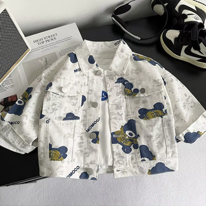Nouvelle Veste Tendance Garçon 2026 – Col Rabattu en Jean pour Printemps, Tenue pour Tout-Petits et Enfants - Product Image 2