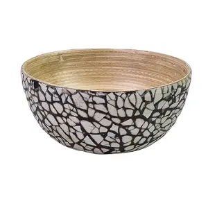 价格面议的竹碗，带珍珠母餐碗，可定制手工制作，多用途