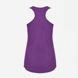 Camiseta sin mangas morada para mujer, cuello redondo, tejido de punto, estilo casual, transpirable, elástica, ajustada, camisetas personalizadas para mujer - Product Image 2
