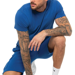 Ensemble de shorts pour hommes de qualité supérieure, respirant, décontracté, motif uni, tissu en polyester et coton tricoté, haute qualité, en vente - Product Image 3