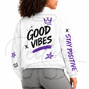 Chaqueta Corta Casual de Alta Calidad para Mujer, Chaqueta Cortavientos con Media Cremallera, Chaqueta Suave y Holgada para Mujer - Product Image 3