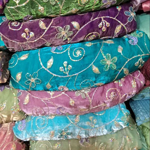 ผ้าเฟนดี้เนื้อนุ่ม ระบายอากาศได้ดี ปักลายดอกไม้ สำหรับชุดแต่งงาน ของตกแต่งบ้าน สไตล์หรูหรา เฟอร์นิเจอร์หรูหราแบบไม่ถักทอ สำหรับเด็กผู้ชาย - Product Image 1